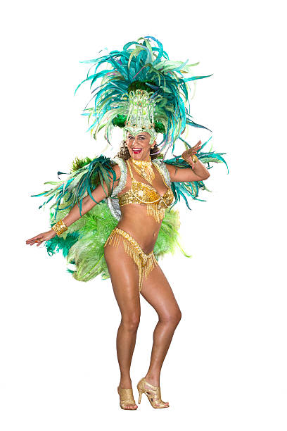 istock Carnival, Samba Dancer, dressed in feather costume 487811017