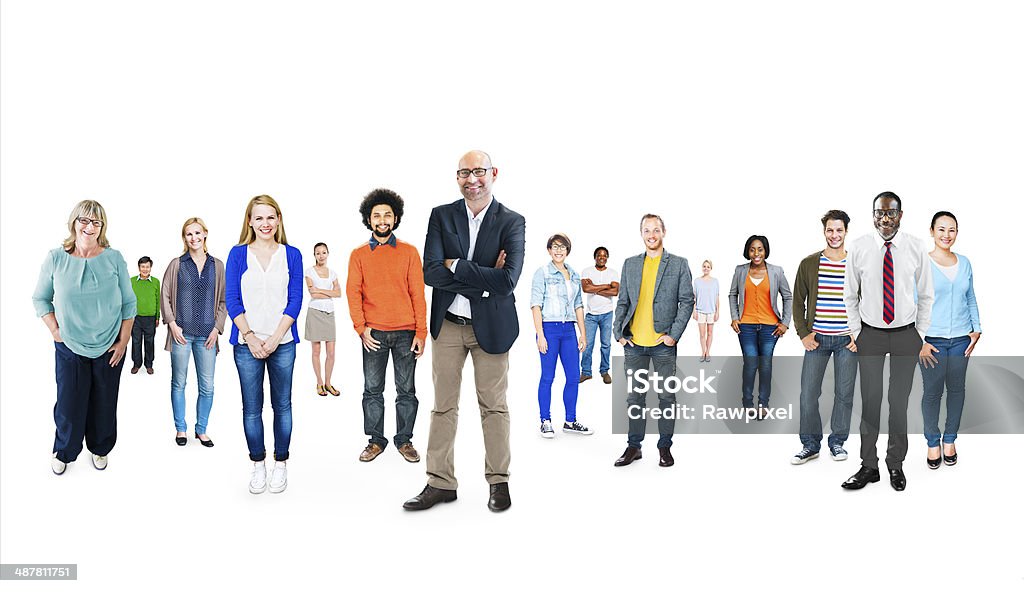 Grupo multiétnico de pessoas de diversos Entusiástico - Royalty-free Grupo de Pessoas Foto de stock