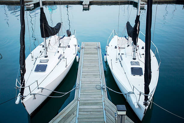 istock Sailboats in a port 487812013