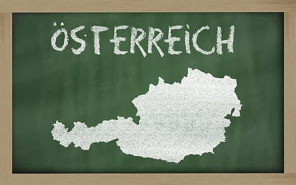 istock outline map of austria on blackboard 487812535
