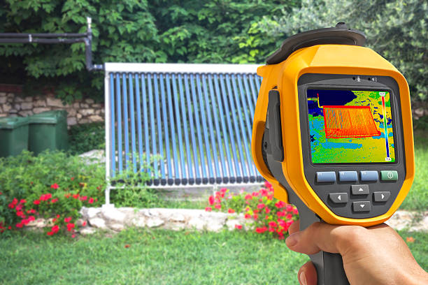istock Recording Vacuum solar system With Thermal Camera 487821458