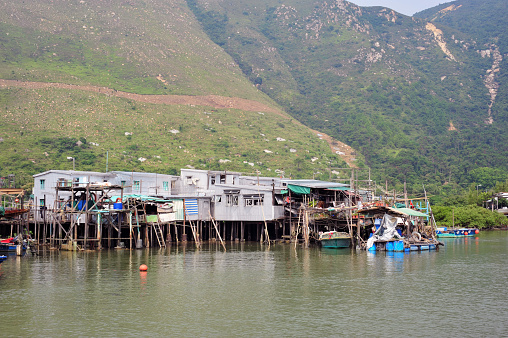 Some people live in Tai O village , Lantau island