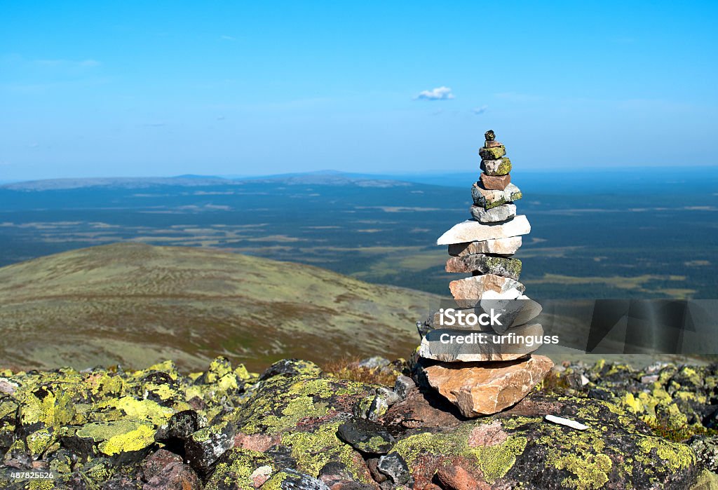 view from the mountain . view from the mountain . Lapland, Finland,Yllas 2015 Stock Photo