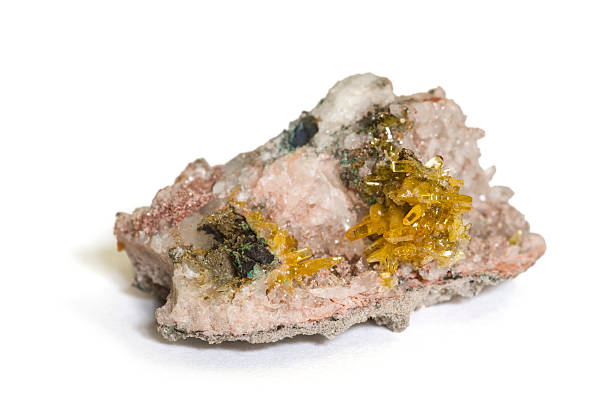 istock Museum mineral series: Mimetite from Namibia. 4.1cm across. 487827735