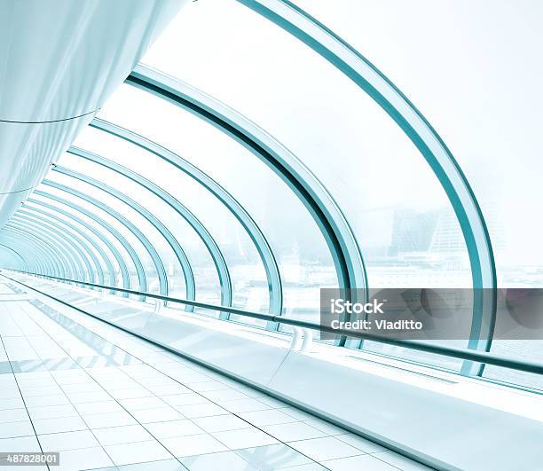 Vanishing Transparent Hallway Stock Photo - Download Image Now - Airport, Aisle, Arch - Architectural Feature