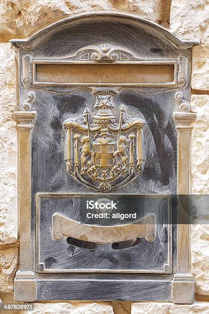 Old Historical Brass Letterbox In Malta Stock Photo - Download Image Now - Bright, Cityscape, Color Image