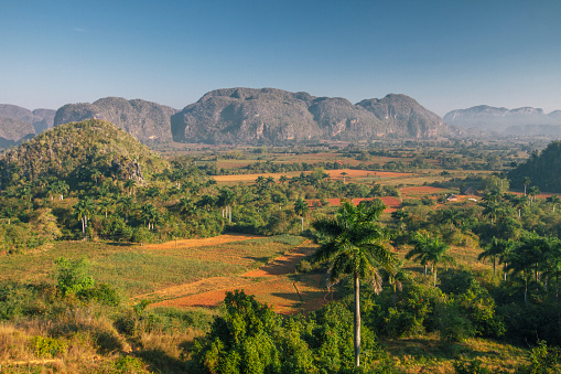 dramatic rocky mountains in UNESCO Vinyales Valley, Cuba