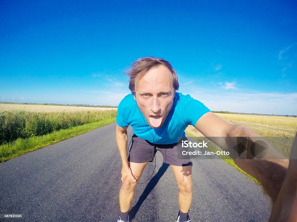 Người Chạy Bộ Kiệt Sức Trên Đường Tarr Hình Ảnh Gopro Hình ảnh Sẵn ...