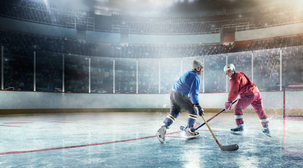 istock Ice hockey players in action 487831790
