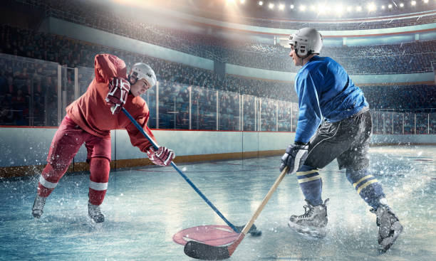 istock Ice hockey players in action 487831800