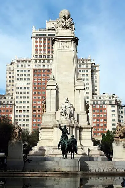Photo of Madrid, monument to Cervantes