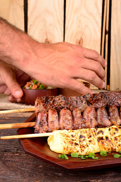 istock Beef, Mozzarella and Chicken Hearts Kebabs 487835168