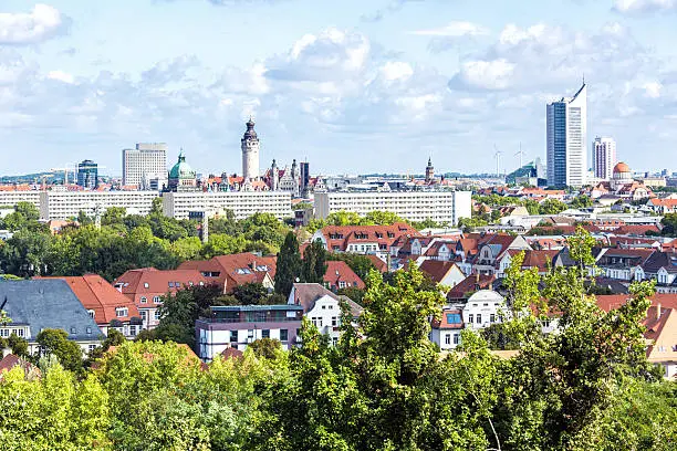 Skyline Leipzig in summertime