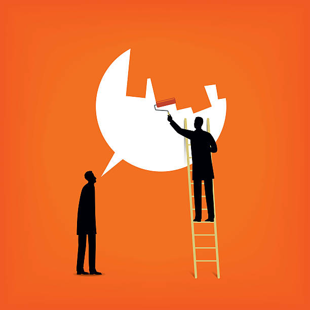 stockillustraties, clipart, cartoons en iconen met censorship - demonstrant