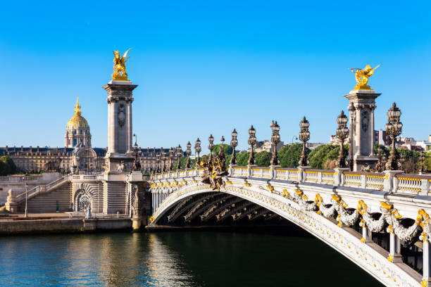 istock Pont Alexandre III Bridge with Dome des Invalides, Paris 487841522