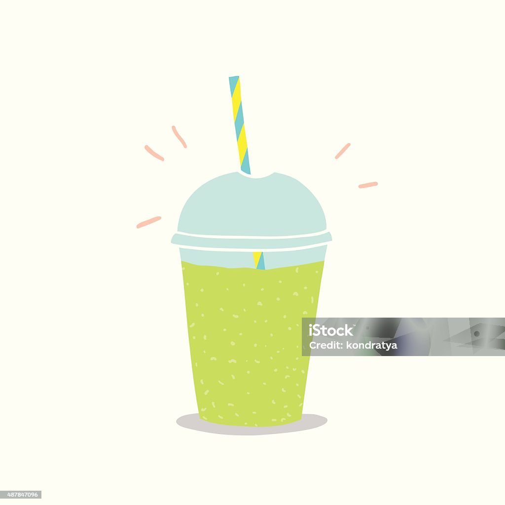 Cup To Go With Green Smoothie Stock Illustration - Download Image