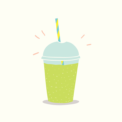 Cup To Go With Green Smoothie Stock Illustration - Download Image Now -  Smoothie, Cup, 2015 - iStock