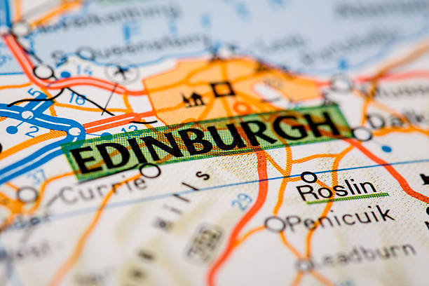 istock Edinburgh City on a Road Map 487849860