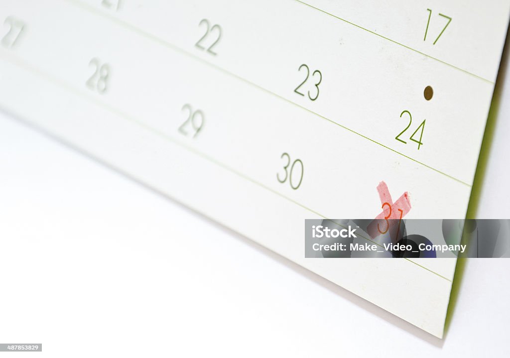 Calender The number 31 selection on the calendar The End Stock Photo