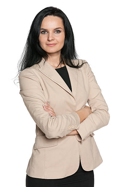 istock Businesswoman on the white background 487856253