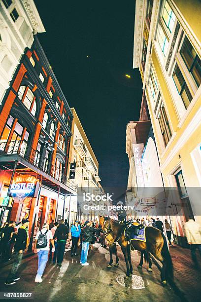 Multitud De Bourbon Street Foto de stock y más banco de imágenes de Aire libre - Aire libre, Andar, Animal doméstico