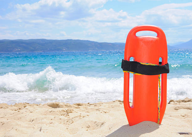 istock Lifeguard buoy on the beach 487859201