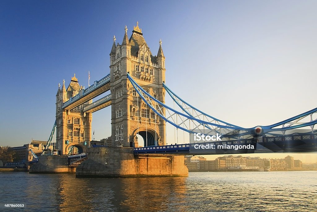 Tower Bridge, London. Morning scene with Tower Bridge, London. British Culture Stock Photo