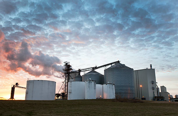istock Ethanol Plant and Smokestack in the Midwest. 487878075