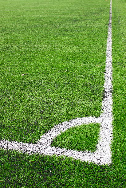 istock Fake grass football field 487878439