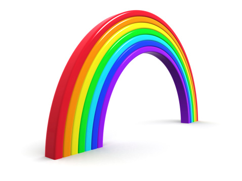 3d render of a plastic rainbow