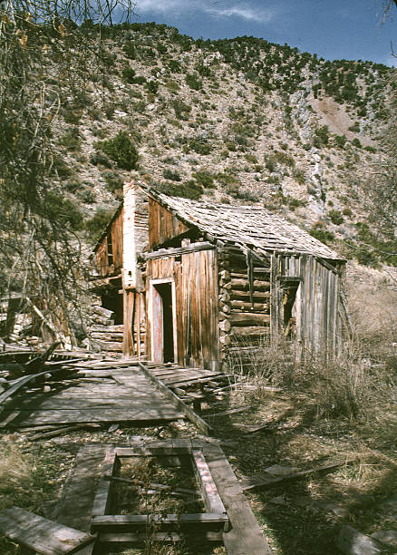 istock Old Ghost Town Mining Shack near Eureka Utah 487881567