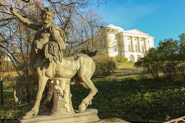 istock Bridge of Centaurus and Palace in Pavlovsk 487882991