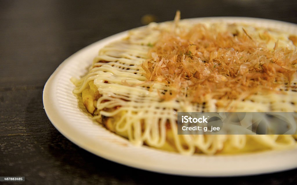 plate3 Okonomiyaki in - Foto stock royalty-free di Adulazione