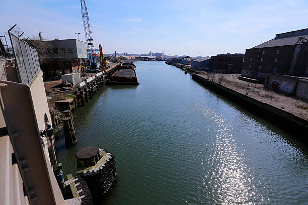 Gowanus Canal, Brooklyn stock photo