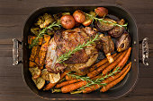 Roasted Leg Of Lamb And Vegetables
