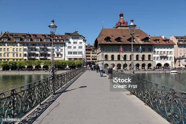 Lucerne Stock Photo - Download Image Now - Chapel Bridge, Downtown District, Horizontal