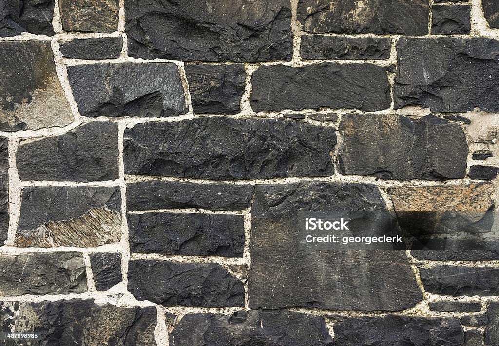 Dark Stone Wall - Lizenzfrei Abstrakt Stock-Foto