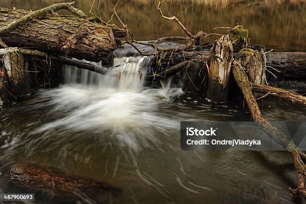 The Old Weir Stock Photo - Download Image Now - Agriculture, Autumn, Concrete