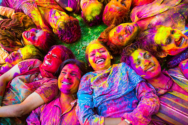 Indian Friends Celabrating Holi