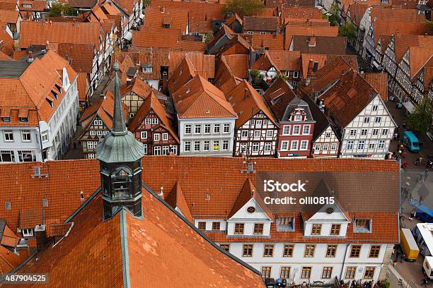 Celle Rooftops Stock Photo - Download Image Now - Aerial View, Celle, Church