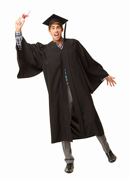 istock Male Graduate Holding Degree - Isolated 487905591