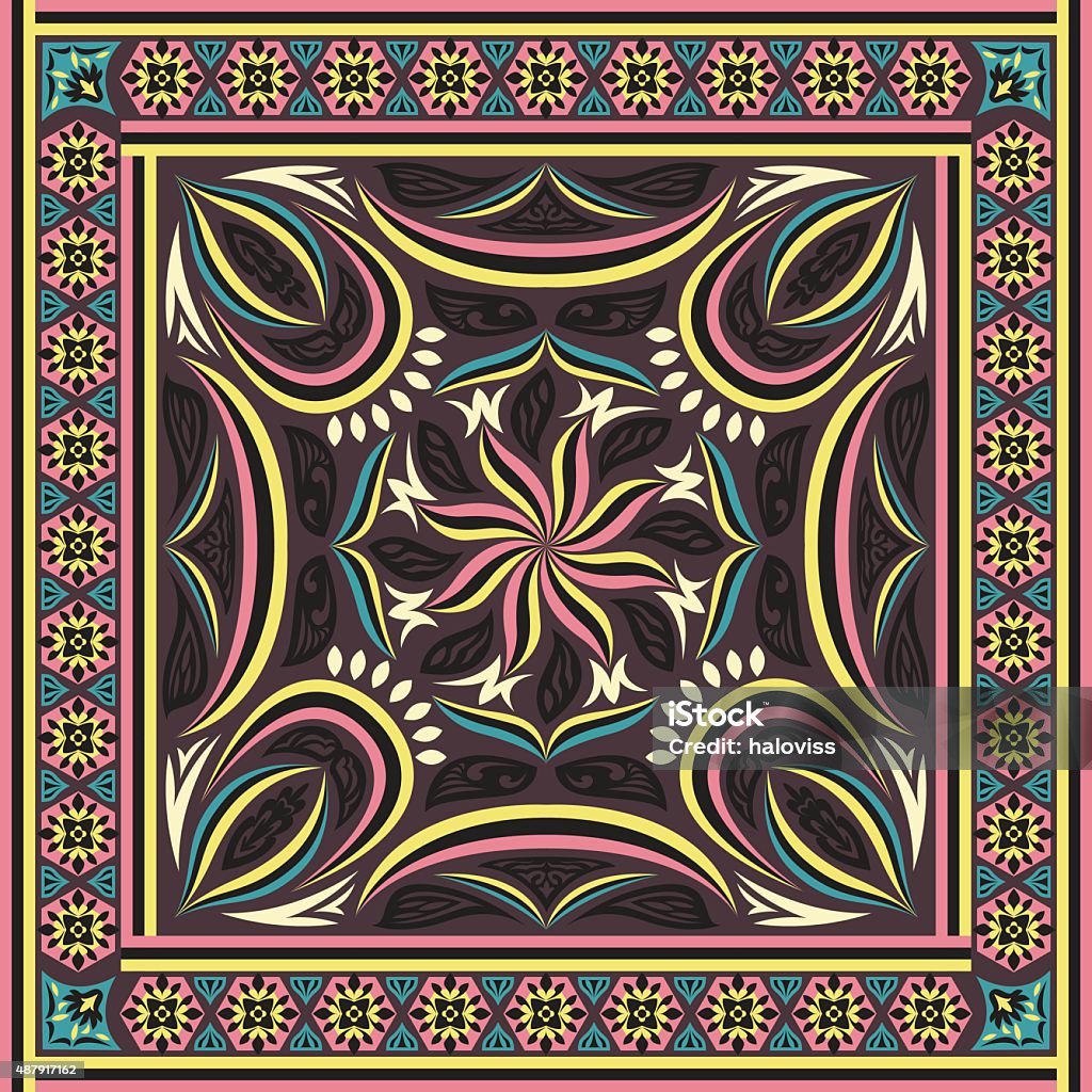 Pattern Shafran Scarf Pattern Stock Illustration - Download Image Now - 2015, Abstract ...