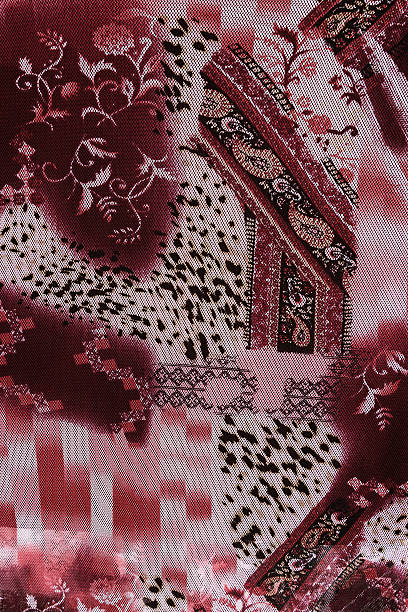 istock texture fabric tiger and flowers for background 487917772