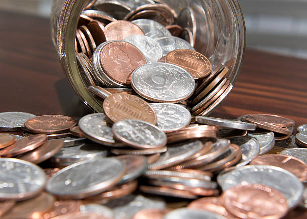 istock Savings Jar of Coins - Close 487918073