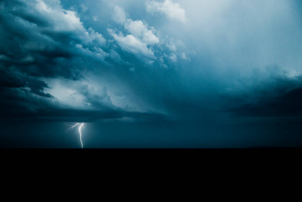 istock Lightning strike in the Tasman Sea 487918305