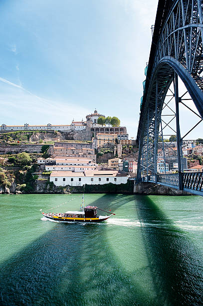 Cruise on the Douro A tour along the River Douro at Porto. rabelo boat stock pictures, royalty-free photos & images