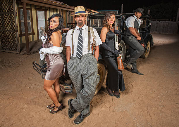 istock Four Gangsters with Guns 487918999