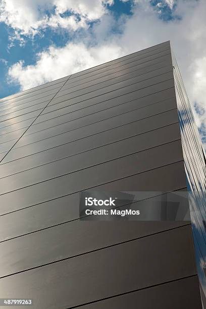 Wall Of Modern Building And Blue Sky Stock Photo - Download Image Now - Above, Angle, Architecture