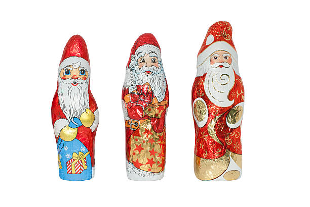 шоколад «santas - christmas gift christianity isolated objects стоковые фото и изображения