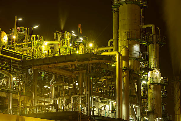 istock Refinery industrial plant with Industry boiler 487921563
